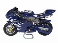 Mini Motos - Minimoto - Pocket Bikes - Blue With White Flames Mini Moto